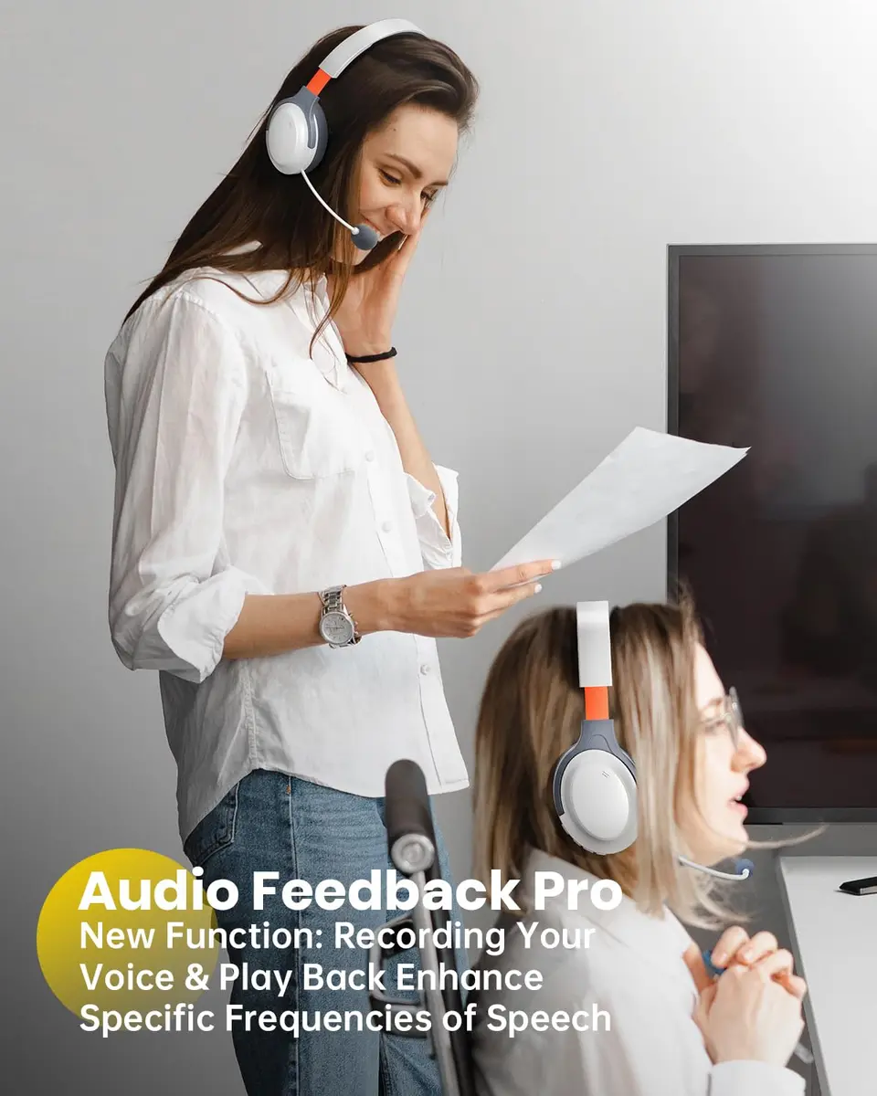 VOXii Wireless Headphones PRO | Brain Training, Voice Feedback & Recording, Speech & Memory Aid, Over-Ear Bluetooth, Long Play Time - view 2