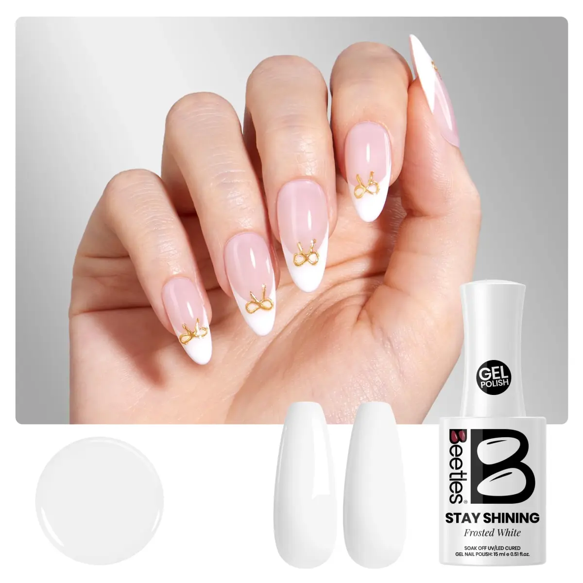 Beetles Stay Shining Silver Cat Eye Gel Nail Polish 15ml (0.5 Fl Oz) | UV/LED Cure, 28-Day Wear - view 8