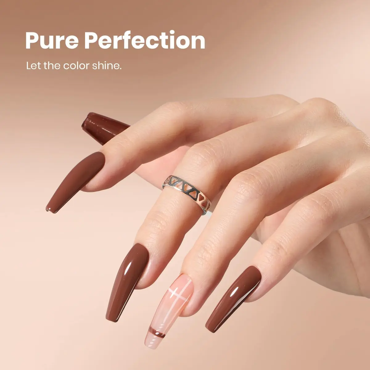 Beetles Gel Polish Mocha Mood 15ml (0.51 Fl Oz) | Salon-Quality Brown Gel Nail Polish for DIY & Professionals - view 4