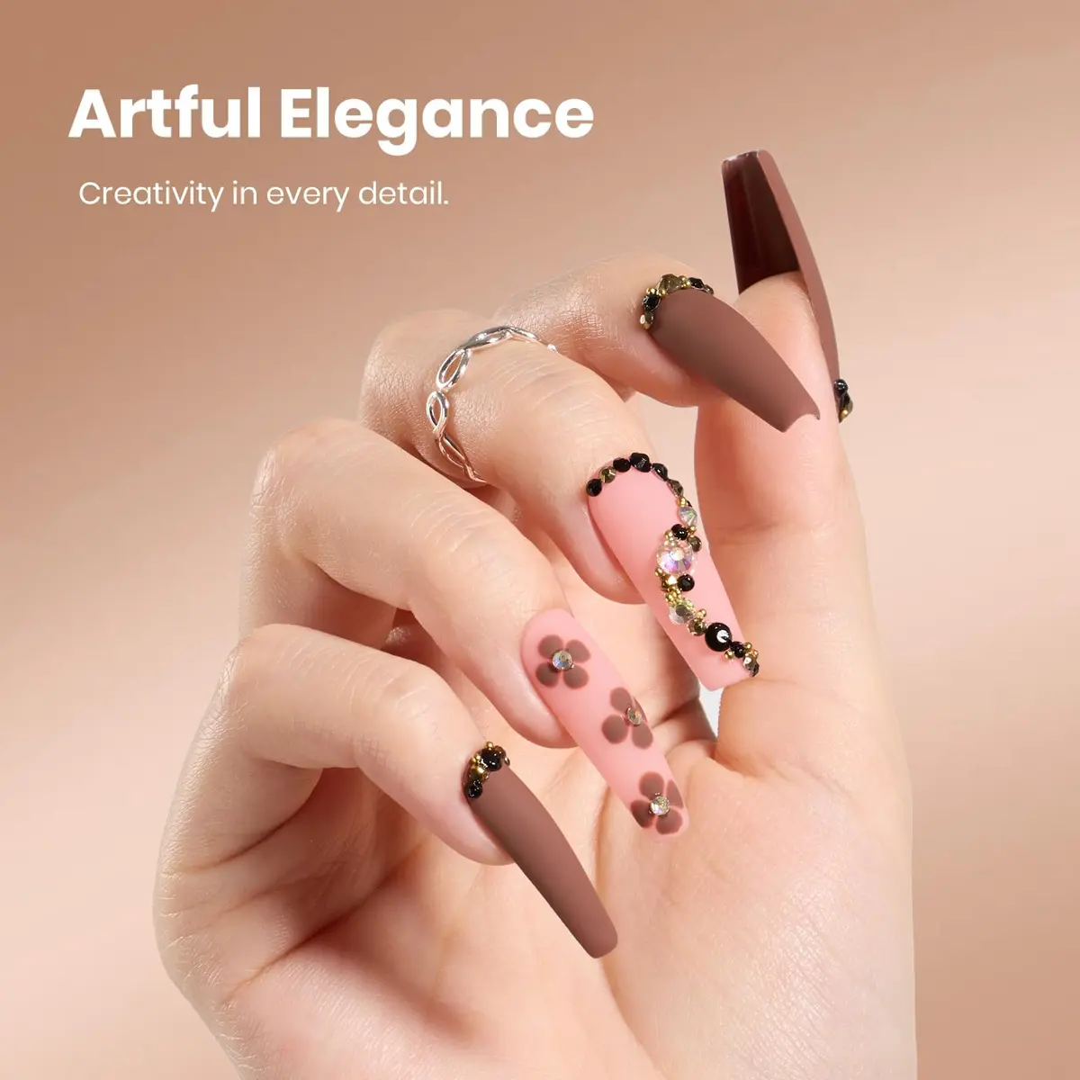 Beetles Gel Polish Mocha Mood 15ml (0.51 Fl Oz) | Salon-Quality Brown Gel Nail Polish for DIY & Professionals - view 5