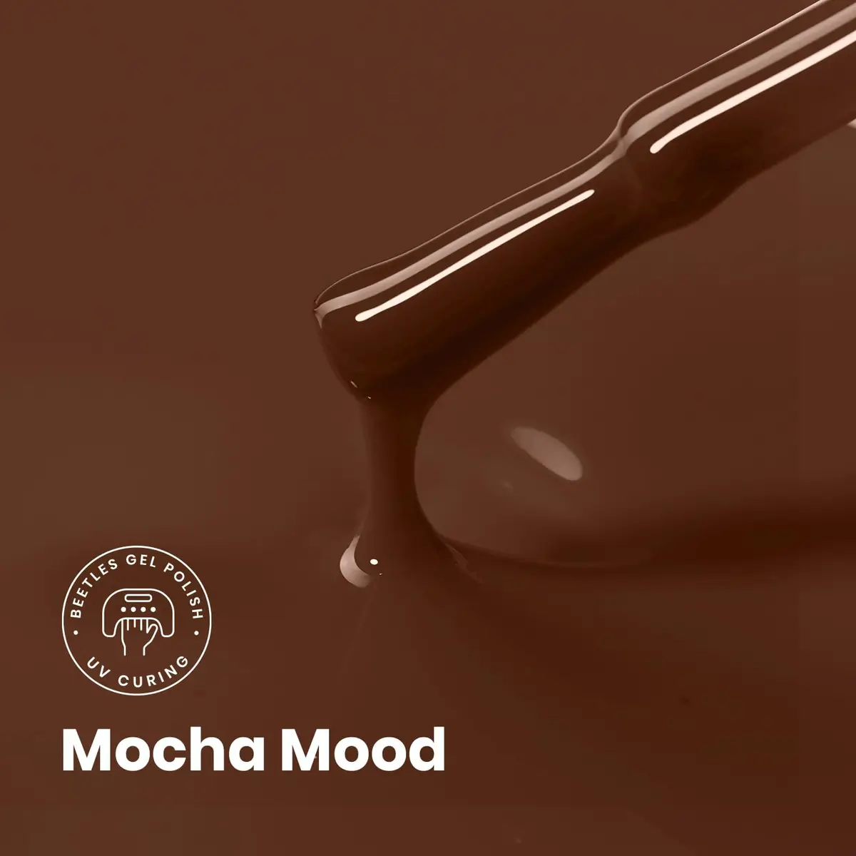 Beetles Gel Polish Mocha Mood 15ml (0.51 Fl Oz) | Salon-Quality Brown Gel Nail Polish for DIY & Professionals - view 3