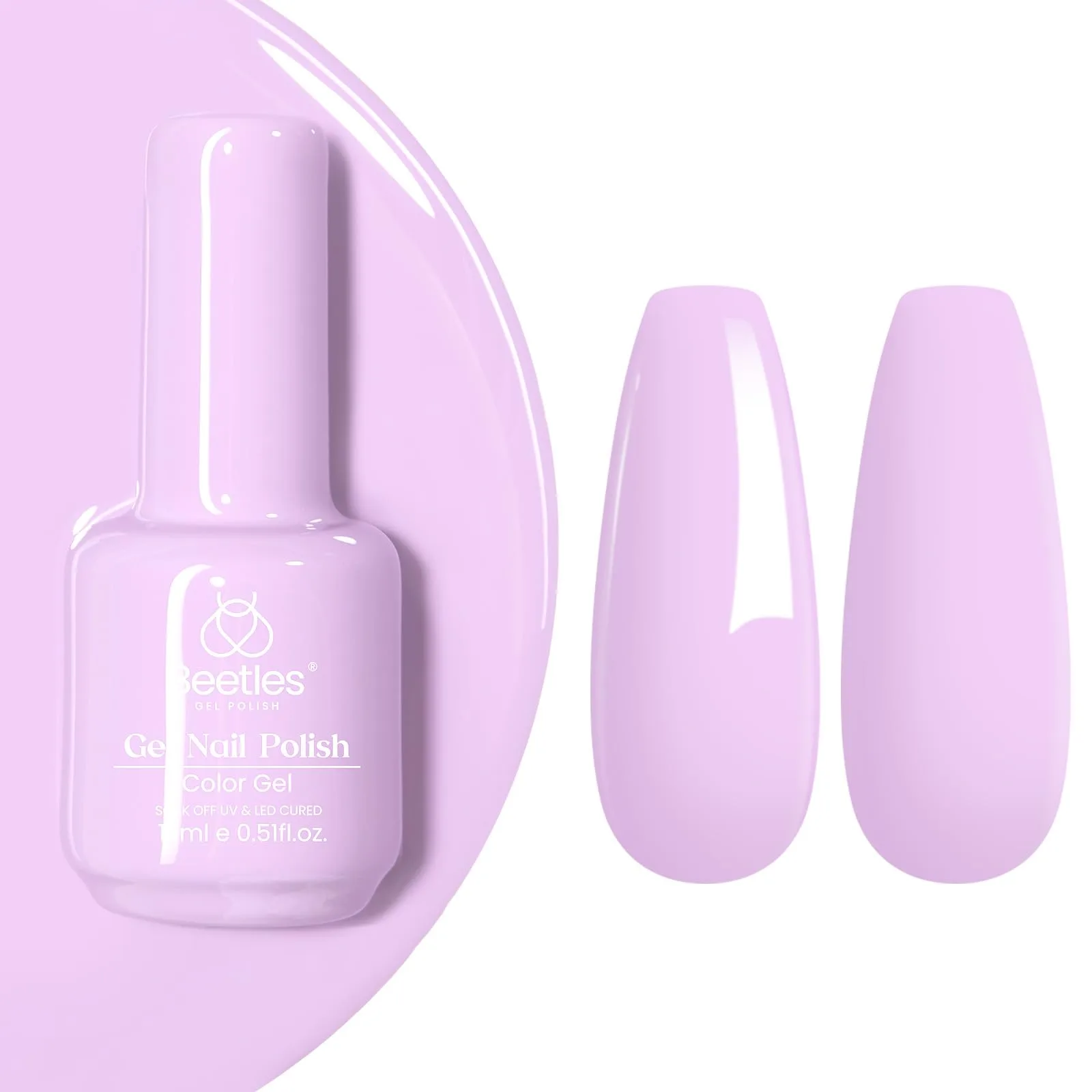 beetles Gel Polish Pink 15ml Nail Polish | Pastel Spring Color for Manicures - main product image