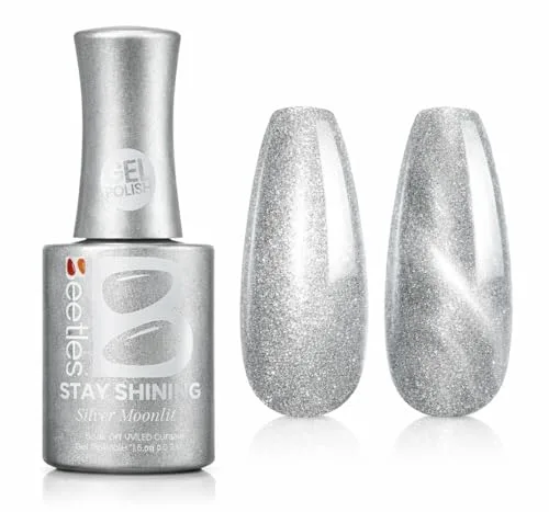 Beetles Pearl Gel Nail Polish - 15ml Silver Moonlight Sparkle Thread Effect | Long-Lasting Soak-Off - main product image
