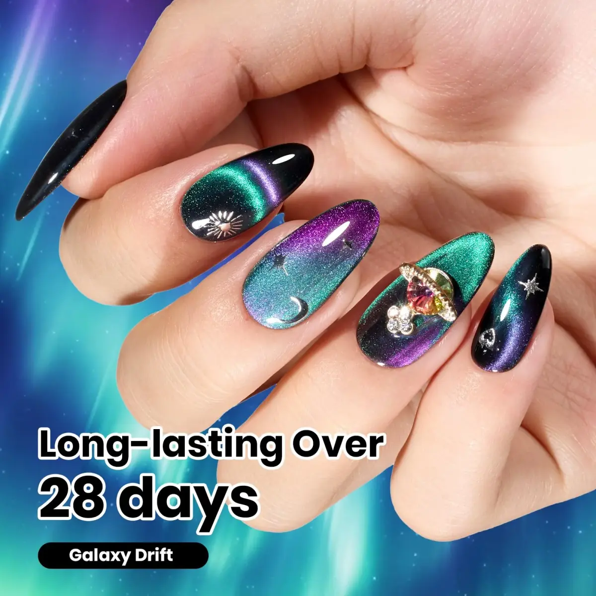 Beetles Gel Polish Stay Shining Cat Eye Gel Nail Polish 15ml (0.5 Fl Oz) | Chameleon Color Shift with UV/LED Cure - view 5