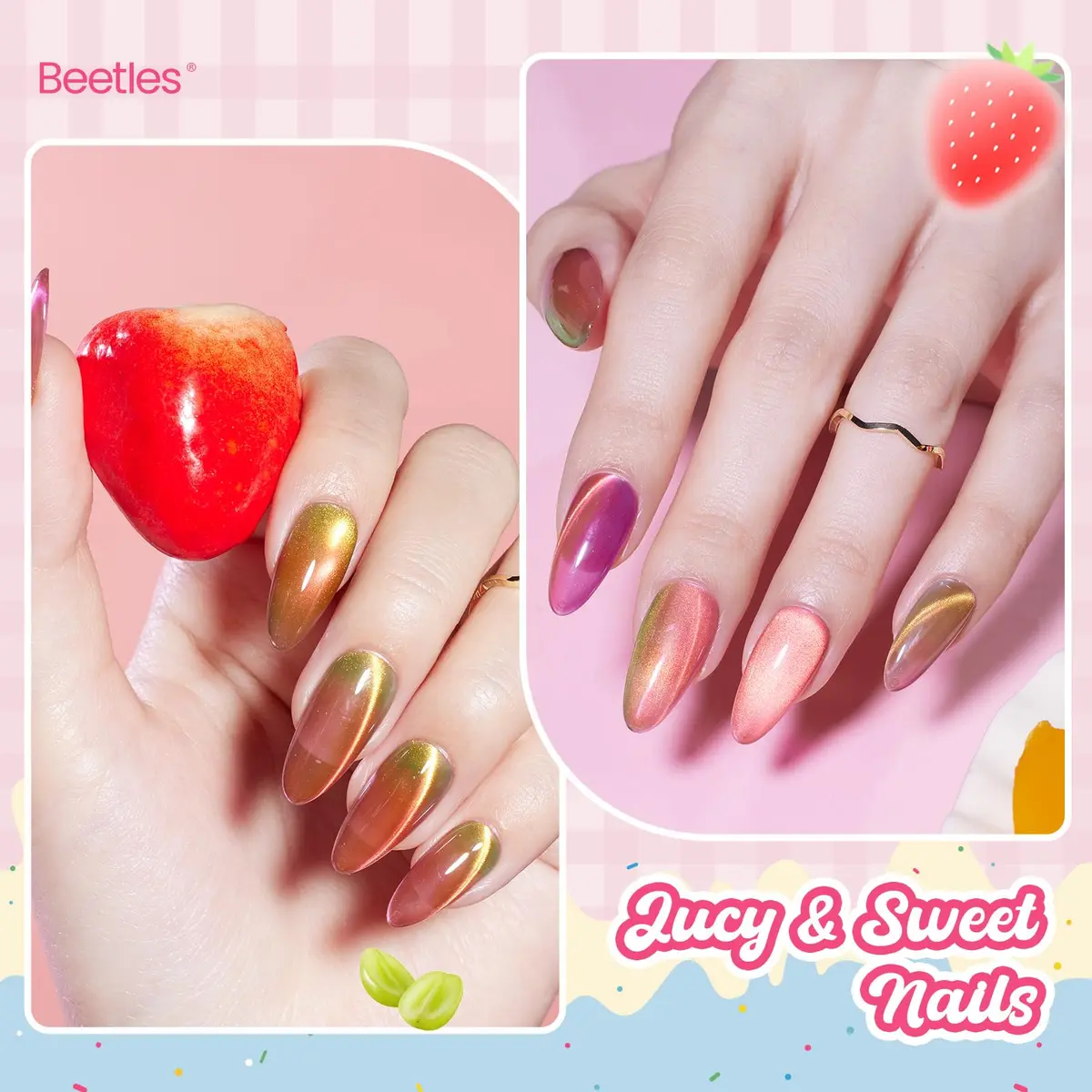 beetles Gel Polish Fruit Magnet Cat Eye Set 6 Colors | Long-Lasting Glossy UV/LED Cure - view 5