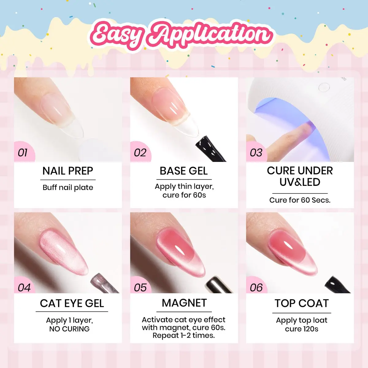 beetles Gel Polish Fruit Magnet Cat Eye Set 6 Colors | Long-Lasting Glossy UV/LED Cure - view 9