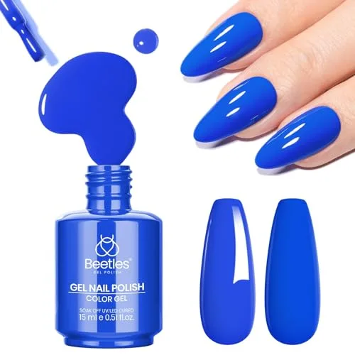 Beetles Gel Polish Blue 15ml | Royal Blue Gel Nail Polish for Manicure - main product image