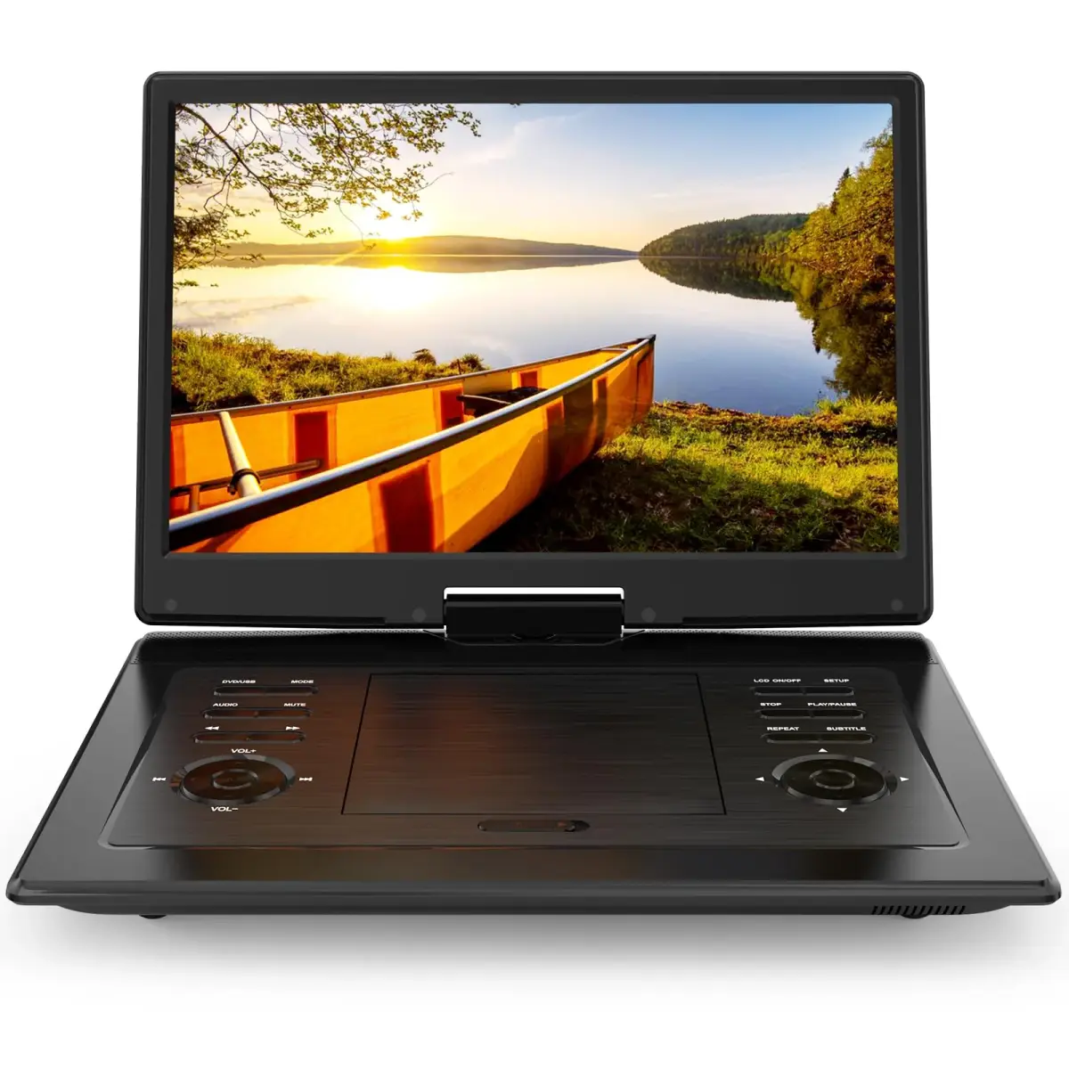 PJGCWB 17.9" Portable DVD Player with 15.6" Swivel HD Screen & 5-Hour Battery | Car DVD Player for Kids with Dual Speakers & Remote - main product image