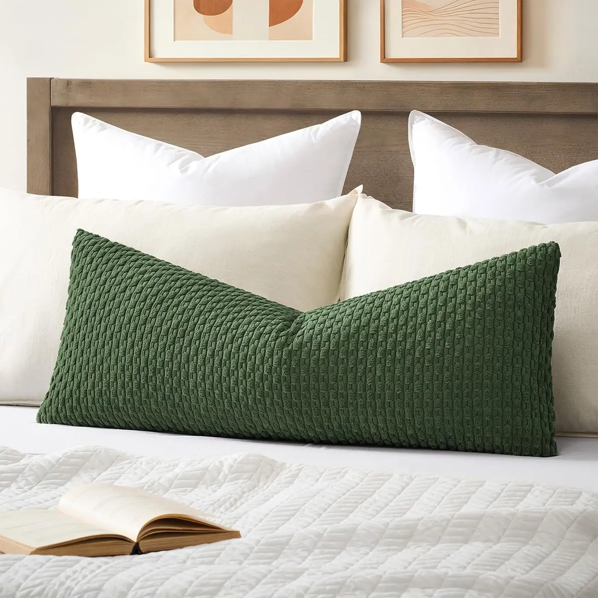 K KEVIN TEXTILE Corduroy Lumbar Pillow Cover 36" x 14" | Soft, Durable & Stylish for Home & Bedroom - main product image