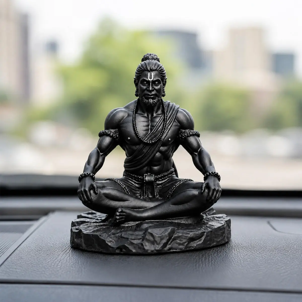 UNOVATE Lord Hanuman Idol for Car Dashboard, Home, Office Desk – Peace & Prosperity, Black Matte Finish - view 8