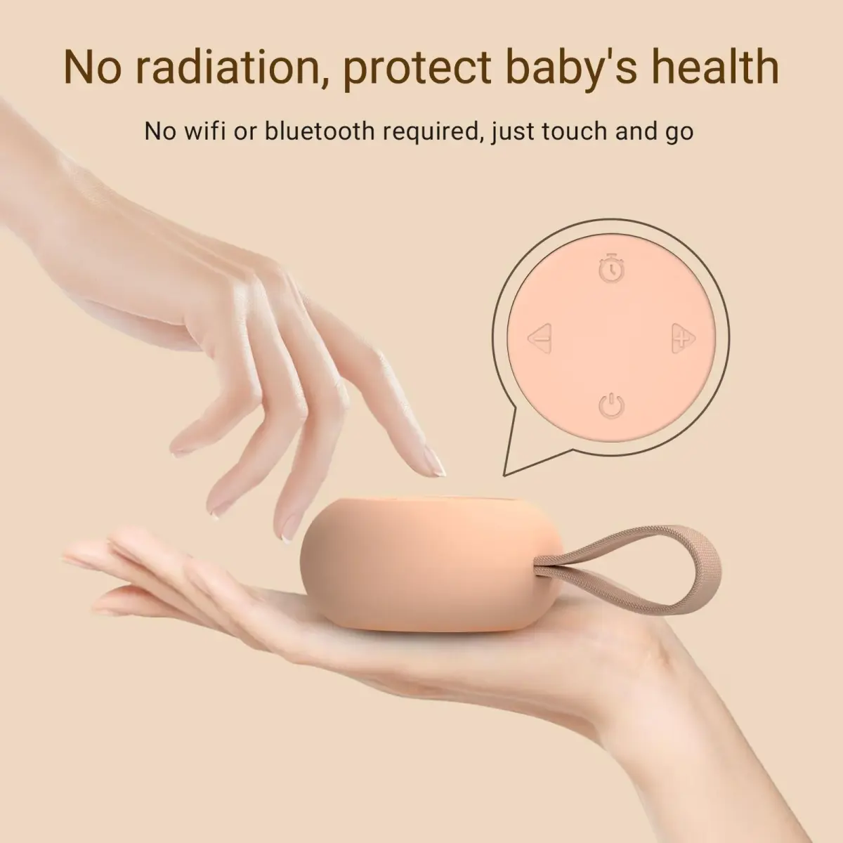 jaroco Portable Baby Sound Machine & Essentials for Babies & Kids-Peach | 20 Soothing Sounds, 15-Hour Battery Life, USB-C Rechargeable - view 5