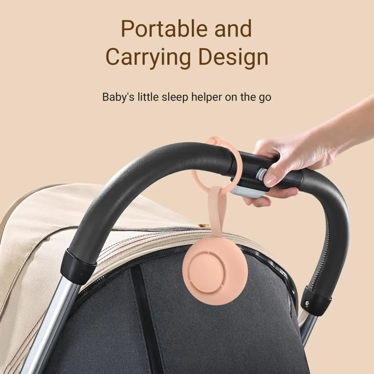 jaroco Portable Baby Sound Machine & Essentials for Babies & Kids-Peach | 20 Soothing Sounds, 15-Hour Battery Life, USB-C Rechargeable - view 4
