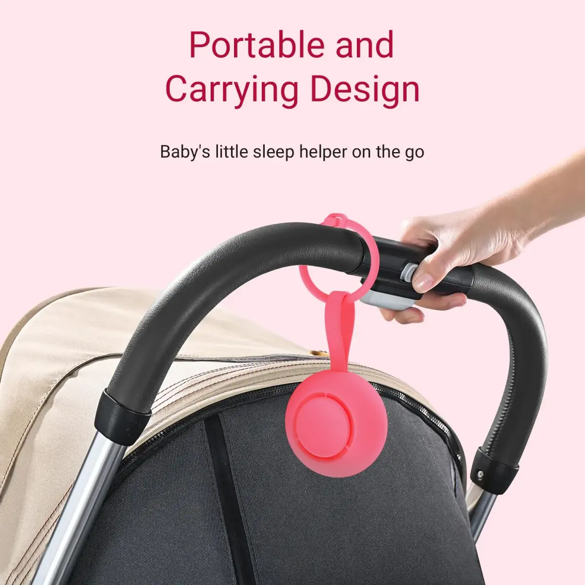 jaroco Portable Baby Sound Machine Rose | 15-Hour Battery Life, 20 Sounds, USB-C Rechargeable - view 5