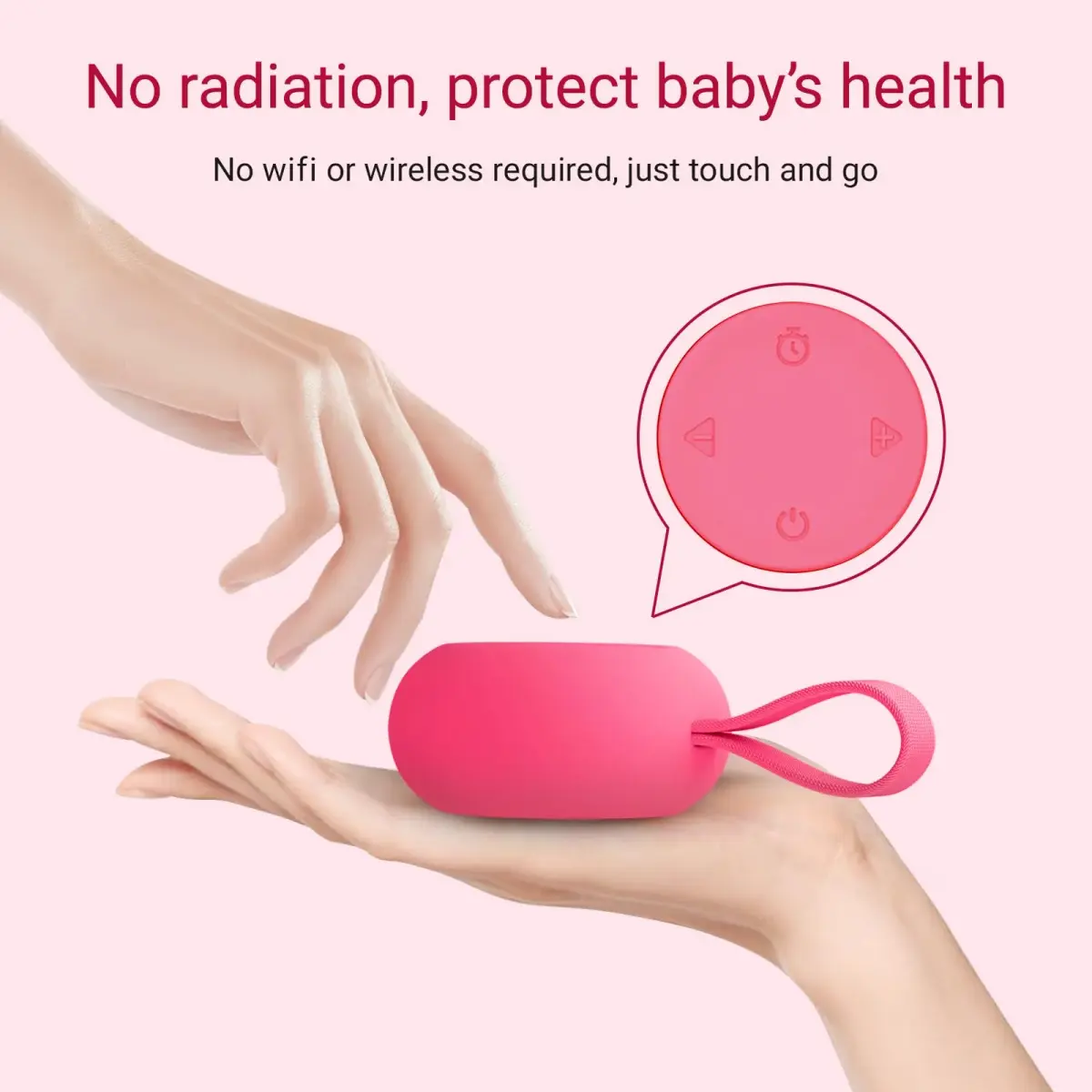 jaroco Portable Baby Sound Machine Rose | 15-Hour Battery Life, 20 Sounds, USB-C Rechargeable - view 6