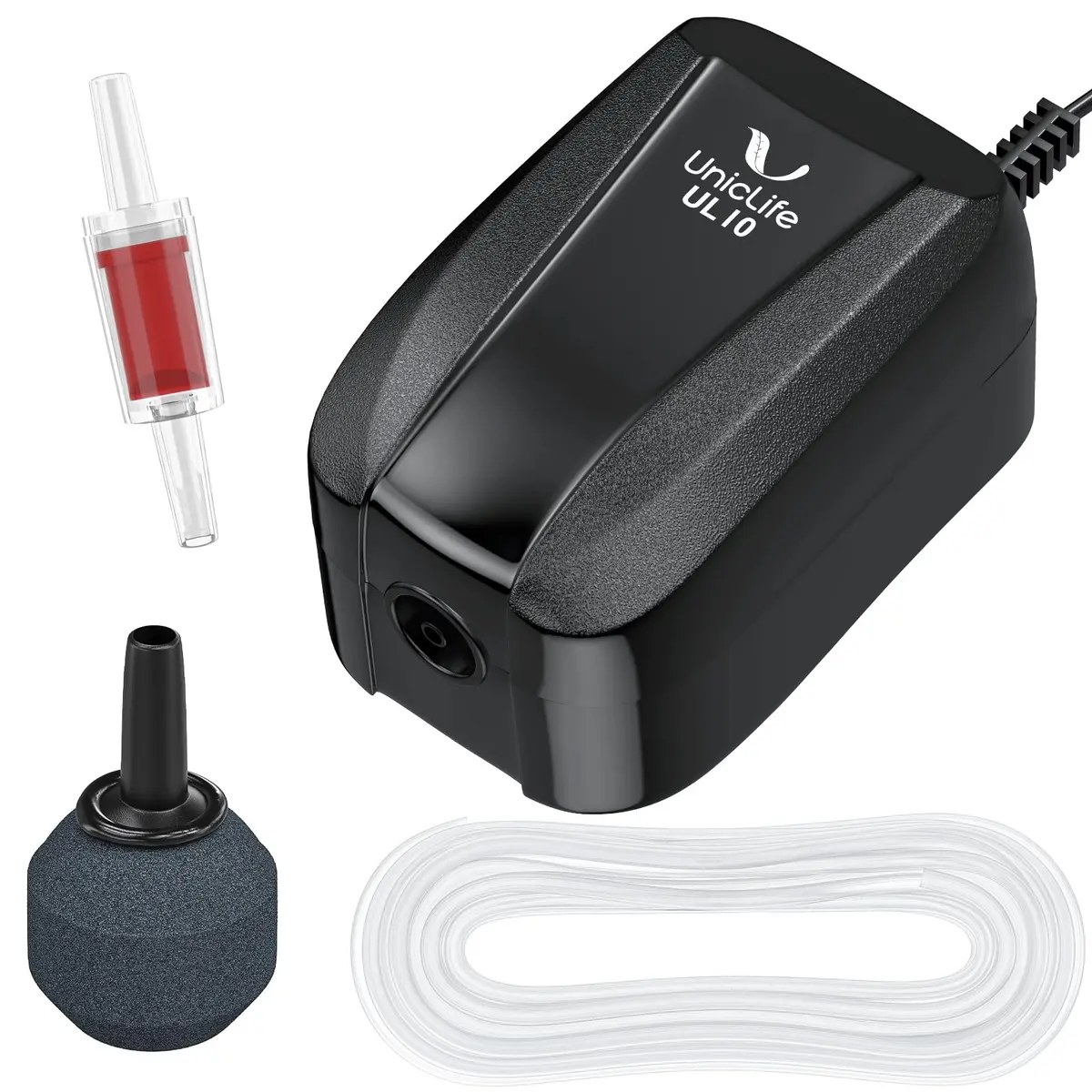 Uniclife Aquarium Air Pump 20 GPH | Ultra-Quiet Fish Tank Oxygen Pump for Tanks up to 5 Gallons - main product image