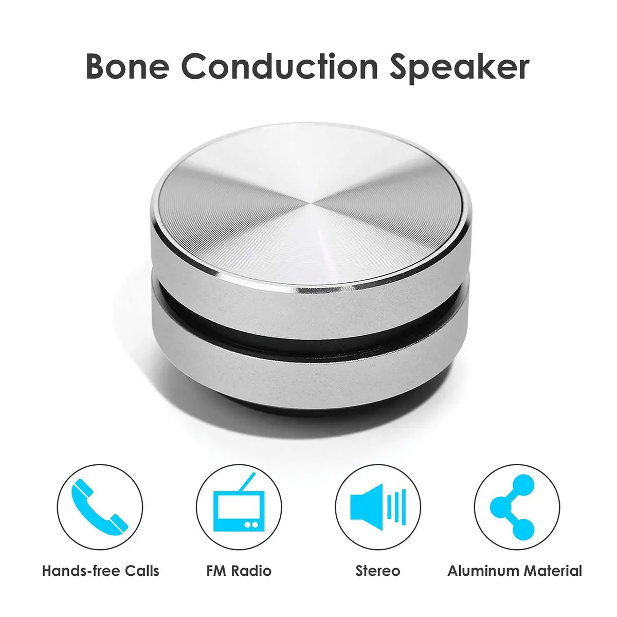 Bigvapor Bone Conduction Speaker 2Pcs Silver | Wireless Portable Stereo Sound - view 2