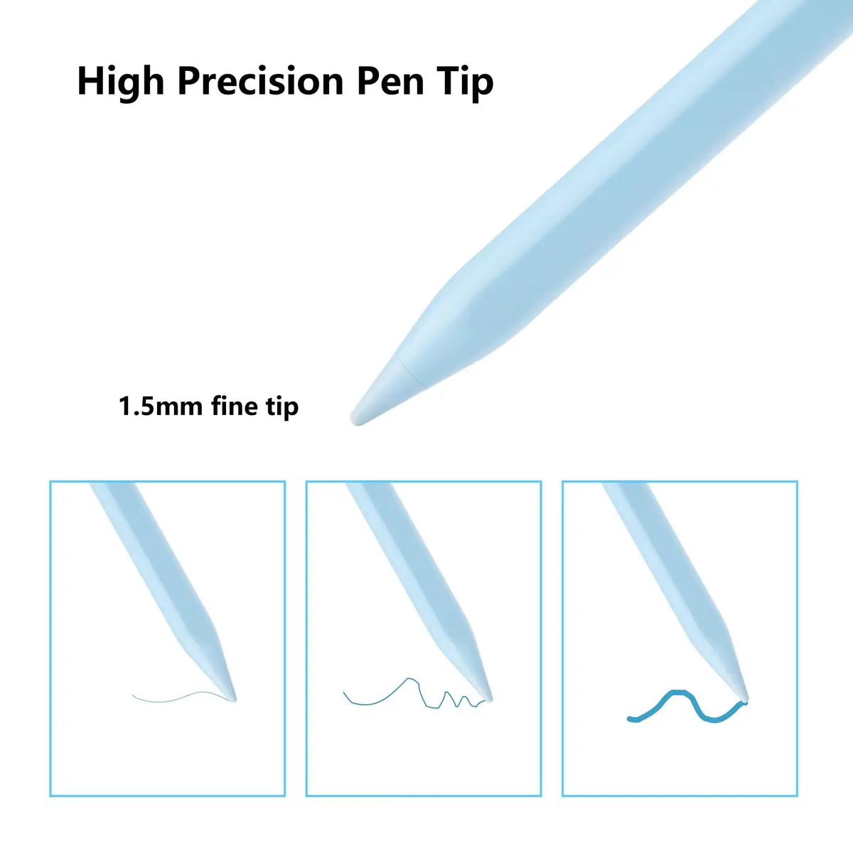 Waiktyne Stylus Pen for iPad A16 11th-10th Gen, iPad Pro 13" M4, iPad Air M3 M2, iPad mini A17 Pro 7th Gen - Blue (167mm) - view 5