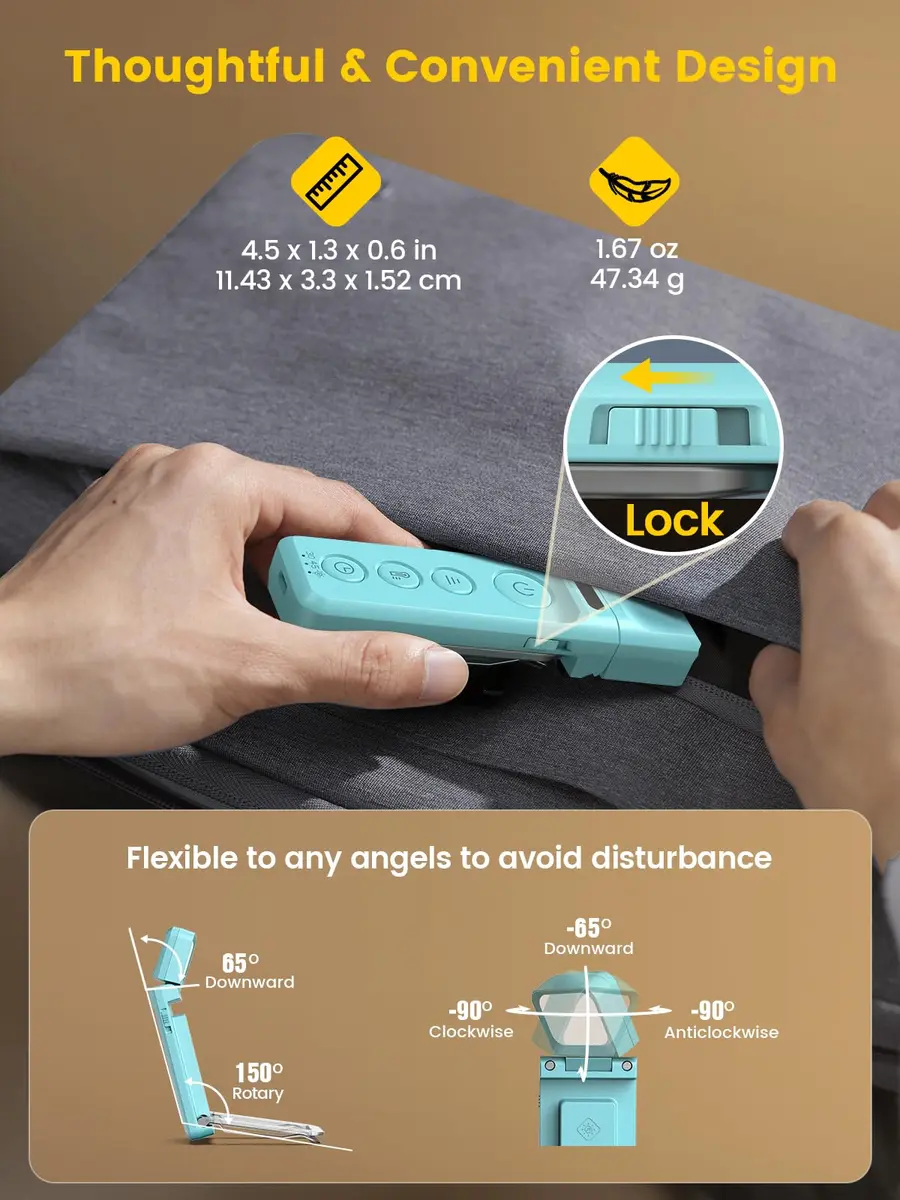 Glocusent 14 LED Book Light for Reading in Bed, USB-C Rechargeable, 10.4cm (4.1in) | Eye-Caring Clip-On Light with Timer - view 6