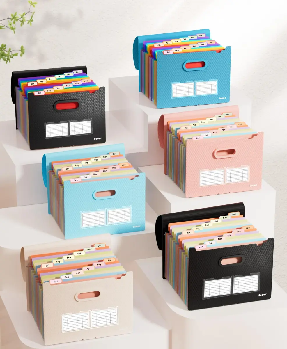 Sooez Accordion File Organizer 13-Pocket Letter Size | Deeper Pockets Keep Index Tabs Visible - view 2