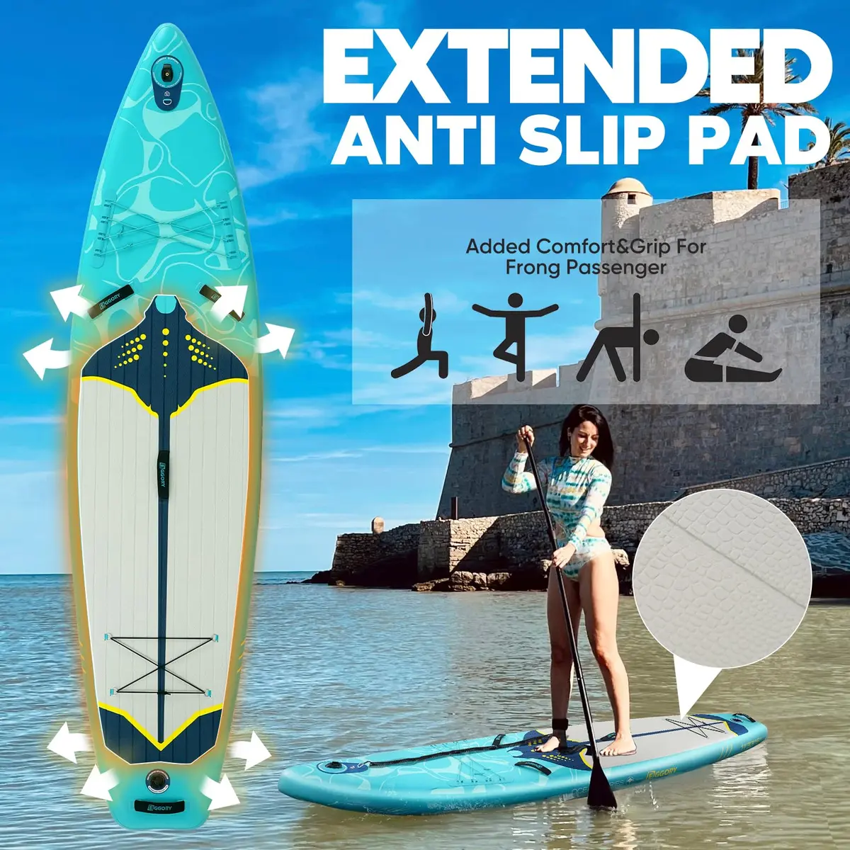 EGGORY Inflatable Paddle Board 11 ft | Versatile Water Sports Gear for Adults - view 5