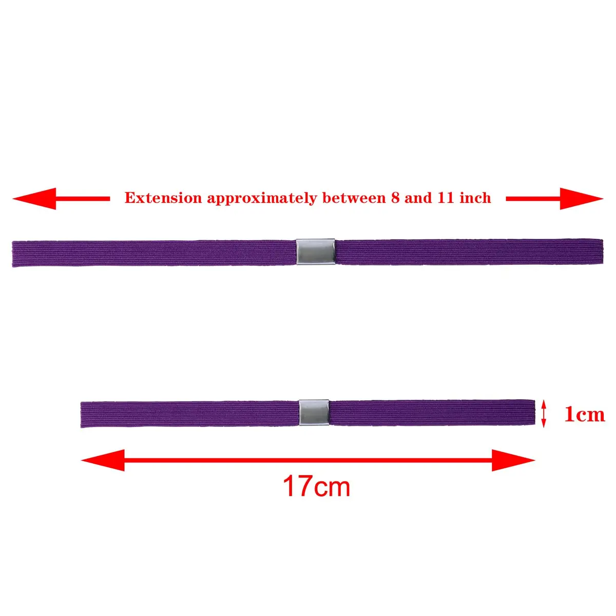Mini Skater Elastic Planner Bands Book Page Markers for Hardcover Journal Notebook Book Lovers | Stretchy Closure Reading Straps for Notebooks 8"-11" (Purple) - view 2