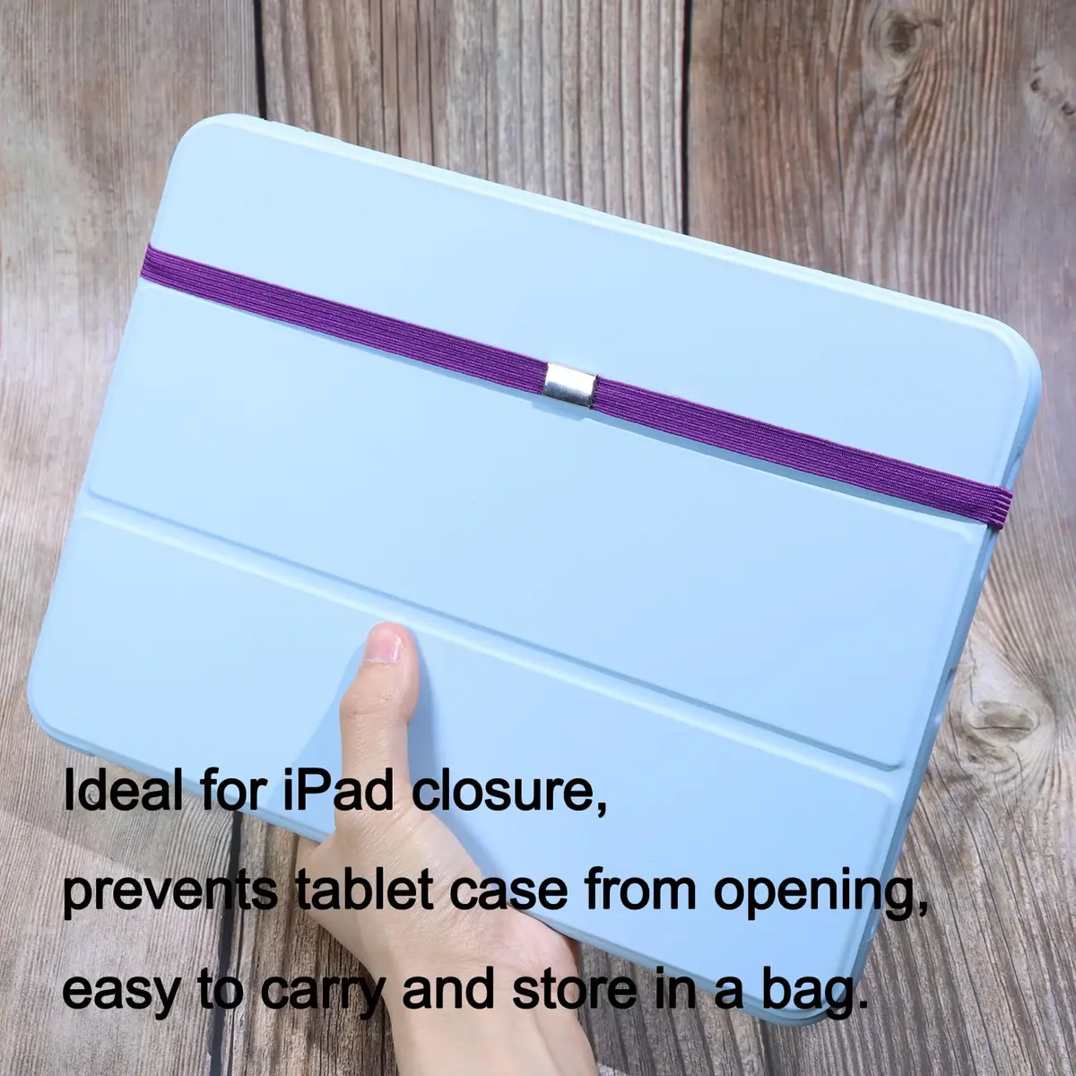 Mini Skater Elastic Planner Bands Book Page Markers for Hardcover Journal Notebook Book Lovers | Stretchy Closure Reading Straps for Notebooks 8"-11" (Purple) - view 3