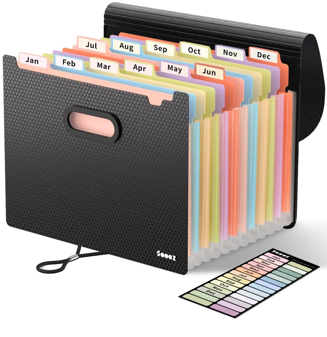 Sooez Accordion File Organizer 13-Pocket Letter Size | Deeper Pockets Keep Index Tabs Visible - main product image