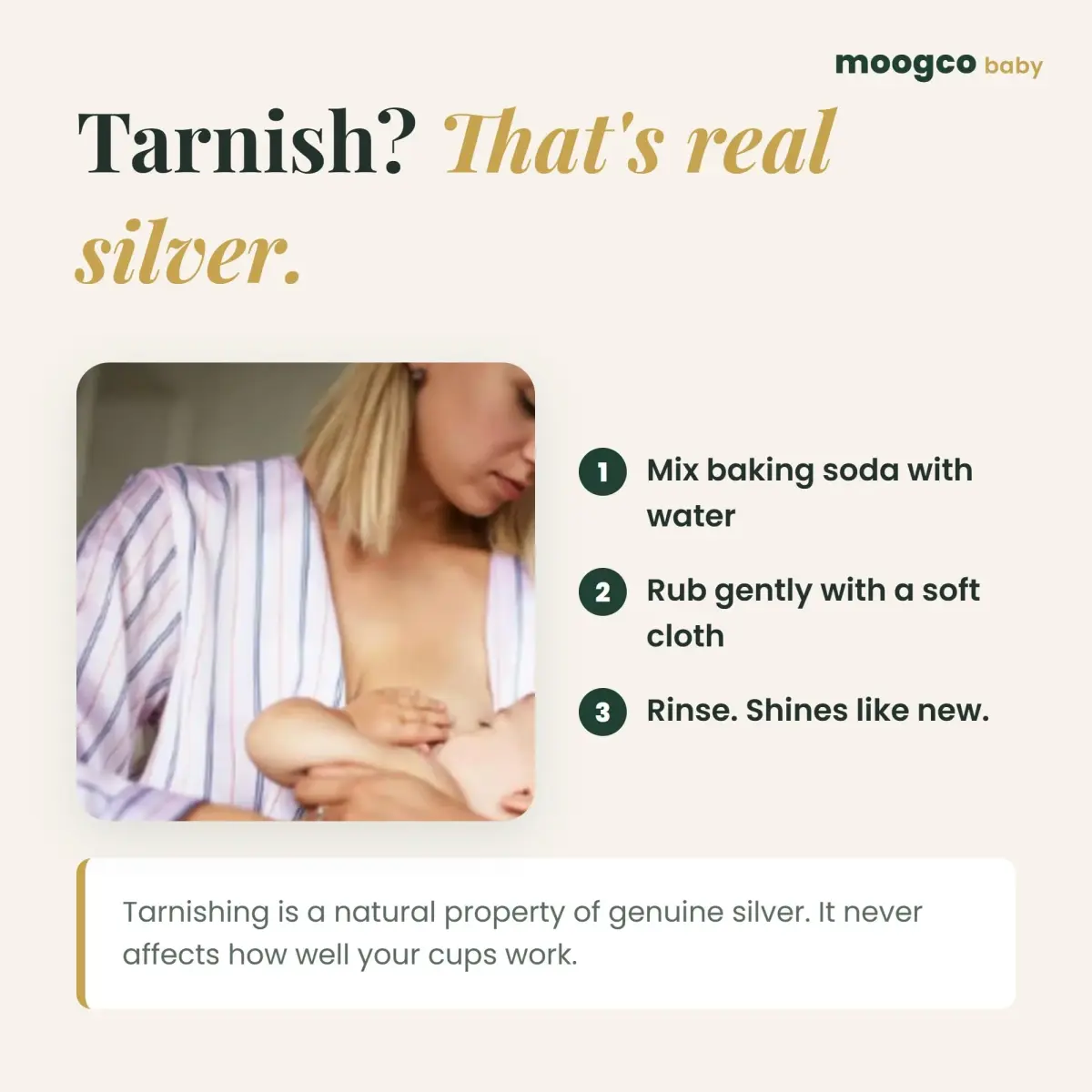 MOOGCO Original Silver Nursing Cups X-Large | 99.9% Pure Silver for Soothing Relief - view 9