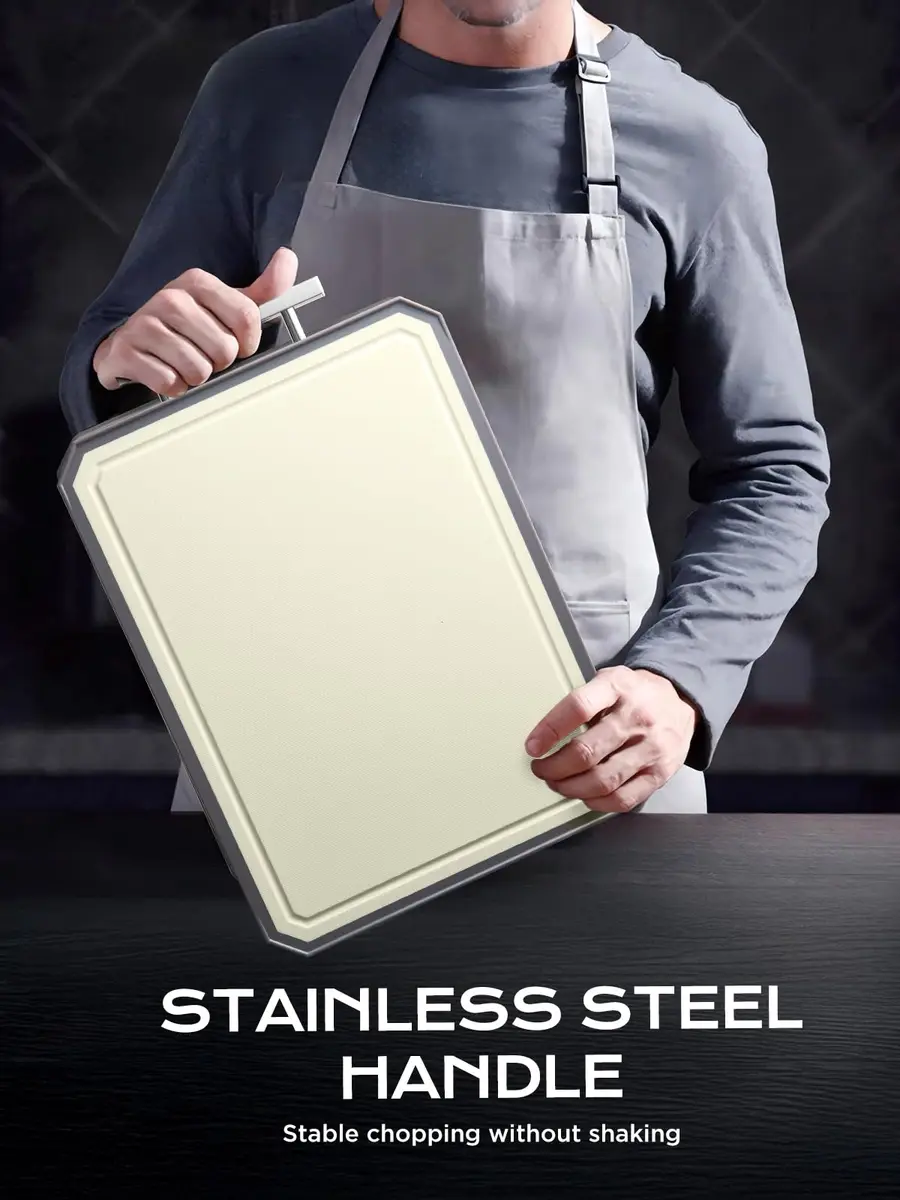 SNOWCLAD Extra Large Stainless Steel Cutting Board Set of 3 | Durable, Hygienic & Dishwasher Safe - view 6