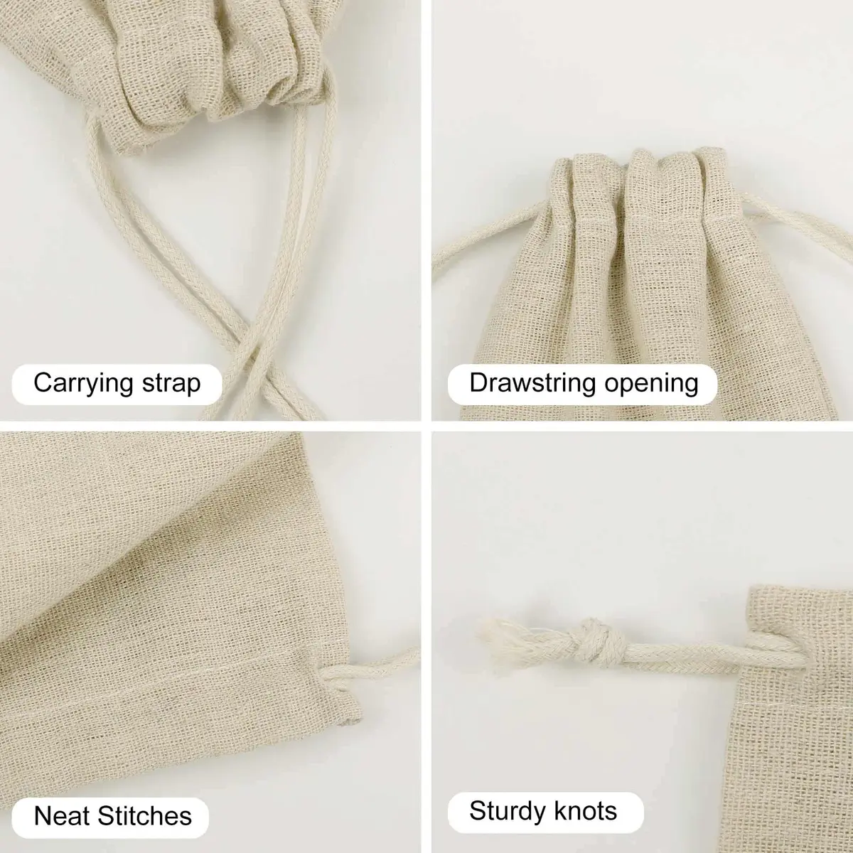 IOLVSHGH Israel at The Tower of David Cotton Muslin Bags 6.7x4.9 Inch | Reusable Gift & Spice Pouches - view 5