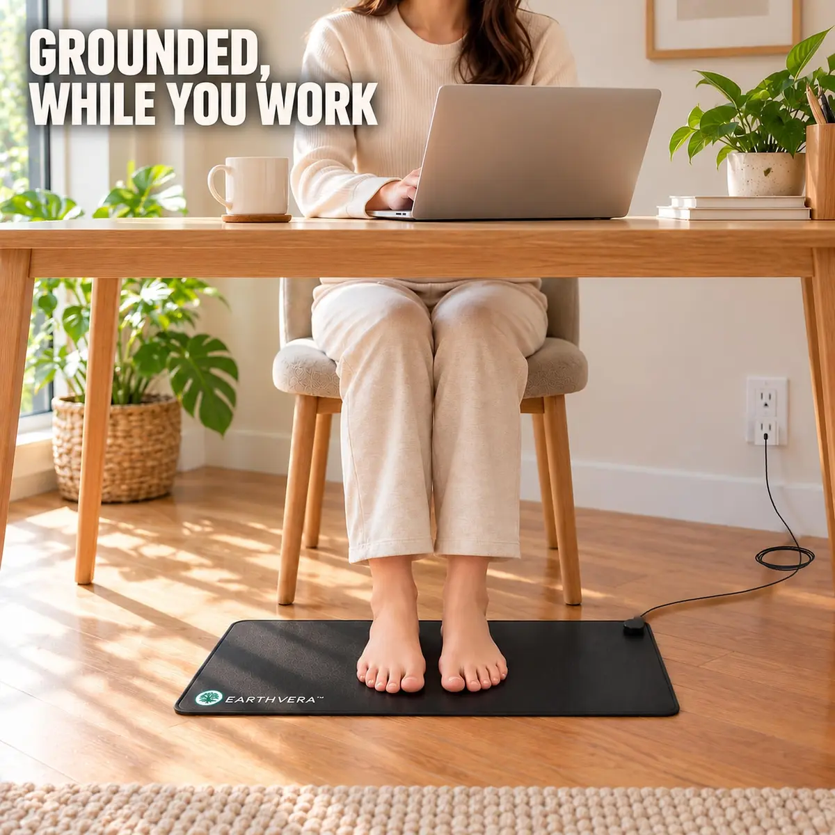 EARTHVERA Grounding Mat for Sleep, Feet & Desk | Supports Deep Sleep & Wellness - view 2