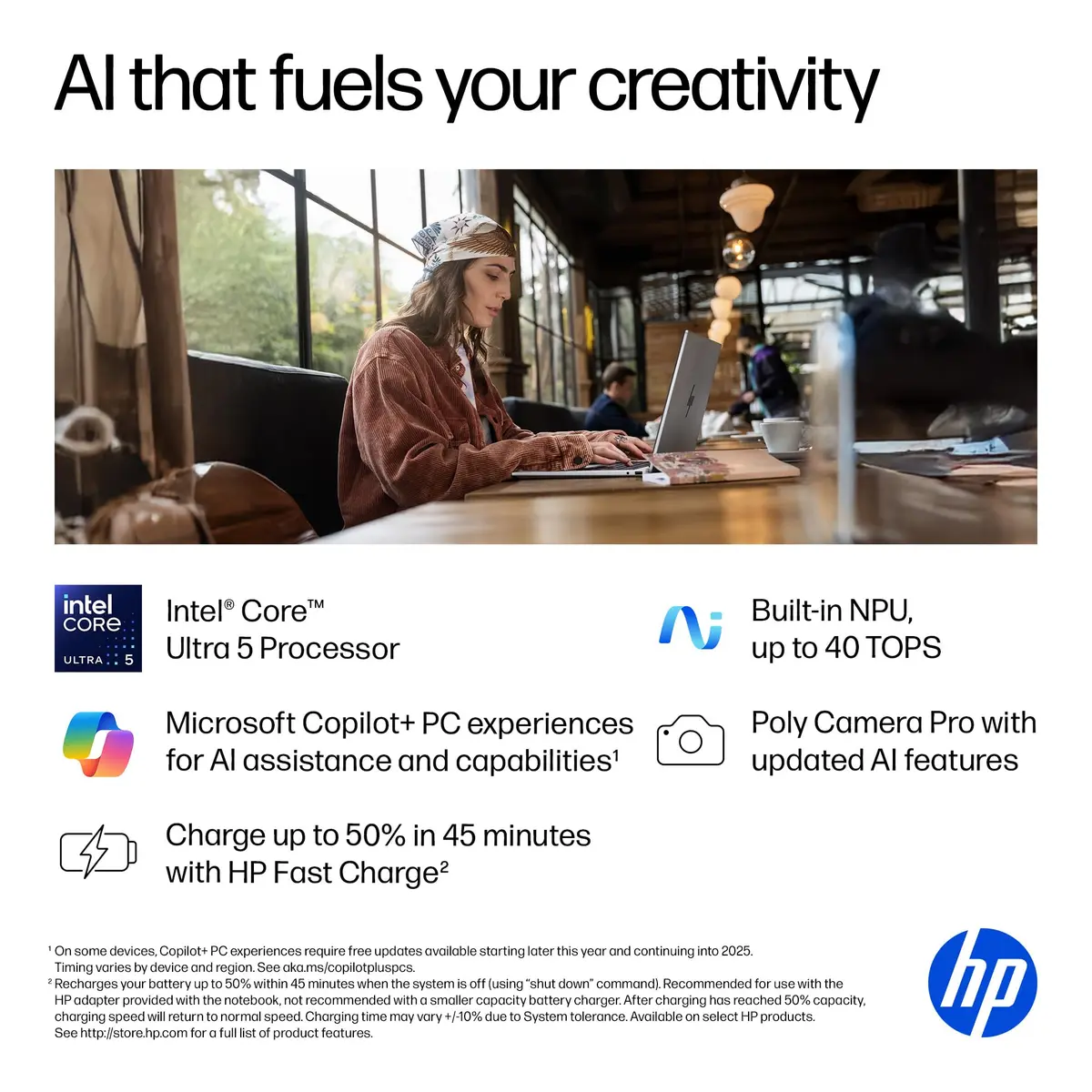 HP OmniBook 7 Flip 16-inch 2-in-1 AI PC | 2K Touchscreen, Intel Ultra 5, 16GB RAM, 512GB SSD - view 3
