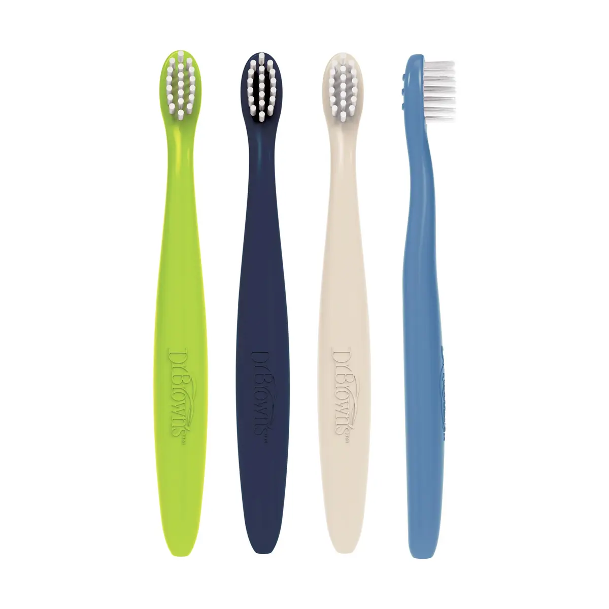 Dr. Brown's Infant-to-Toddler Toothbrush Set Soft & Gentle Manual Toothbrushes for Baby 0-3 Years – 4-Pack - view 2