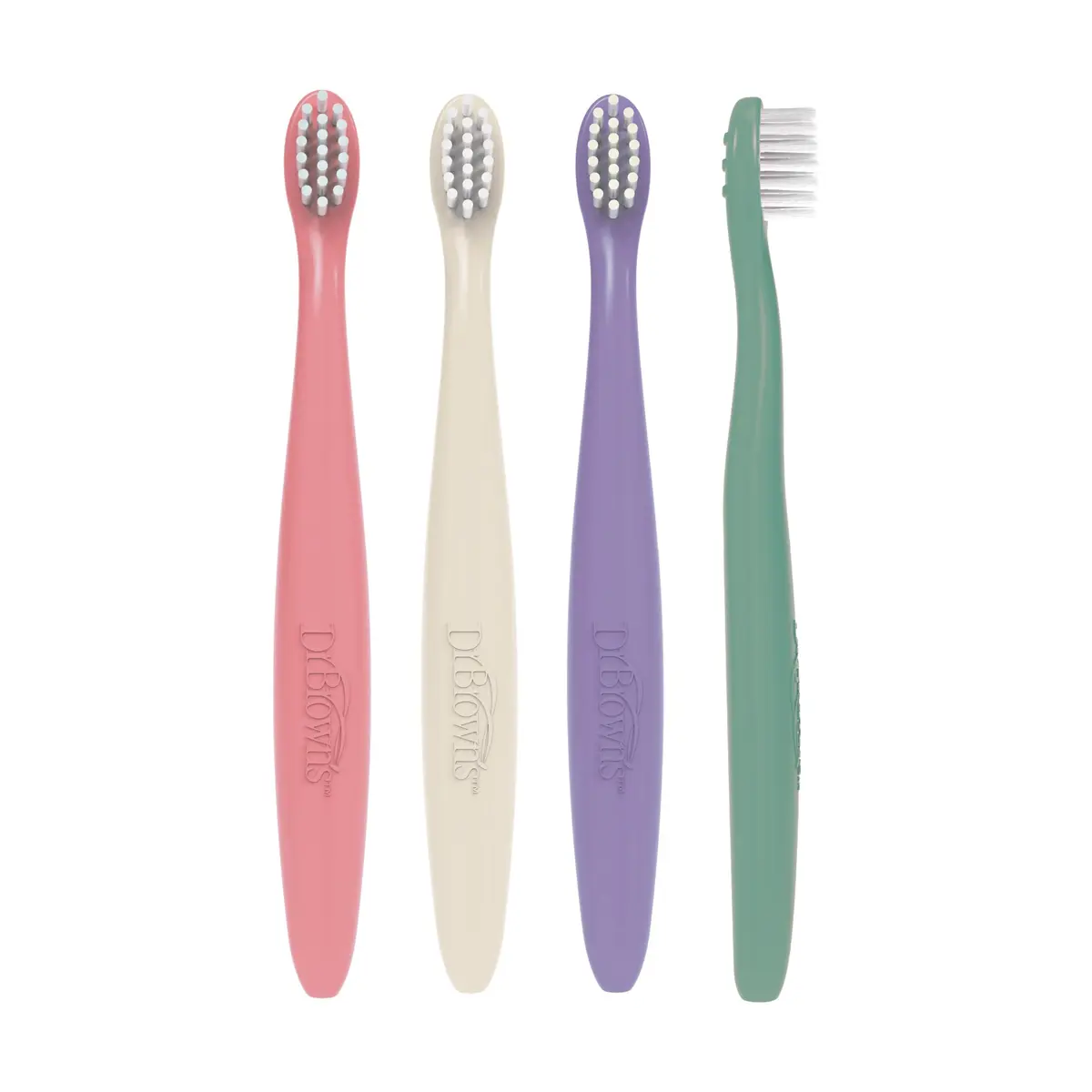 Dr. Brown's Infant-to-Toddler Toothbrush Set, Soft & Gentle Manual Toothbrushes for Baby, 4-Pack | BPA Free, 0-3 Years - view 2