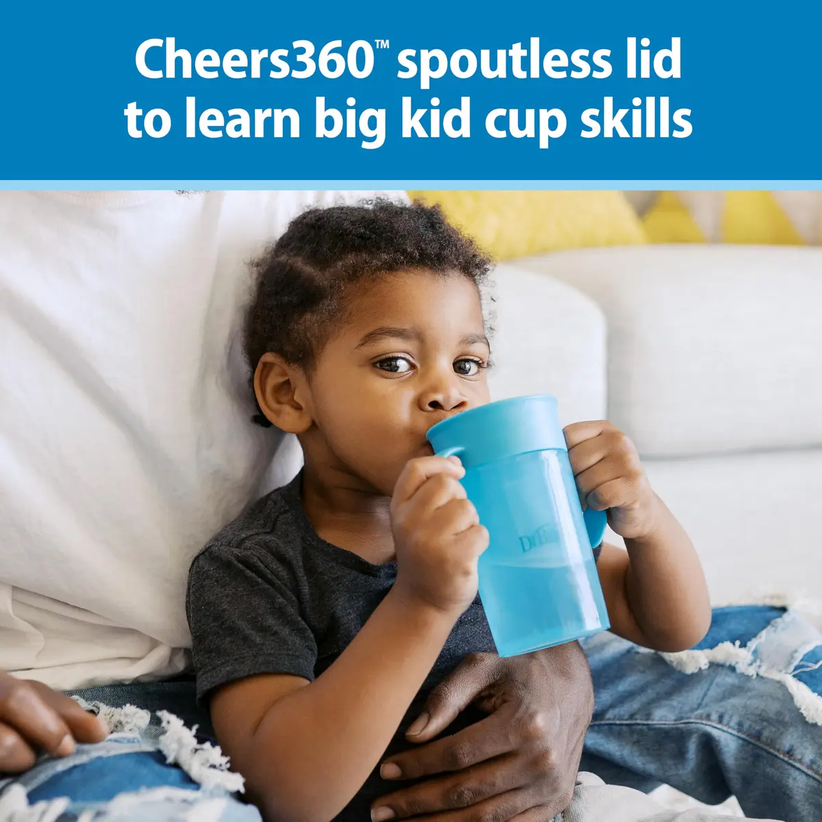 Dr. Brown's Milestones Straw to 360 Convertible Toddler Training Cup Set, 10 oz/300 mL | Interchangeable Silicone Straw & 360 Lids - view 4
