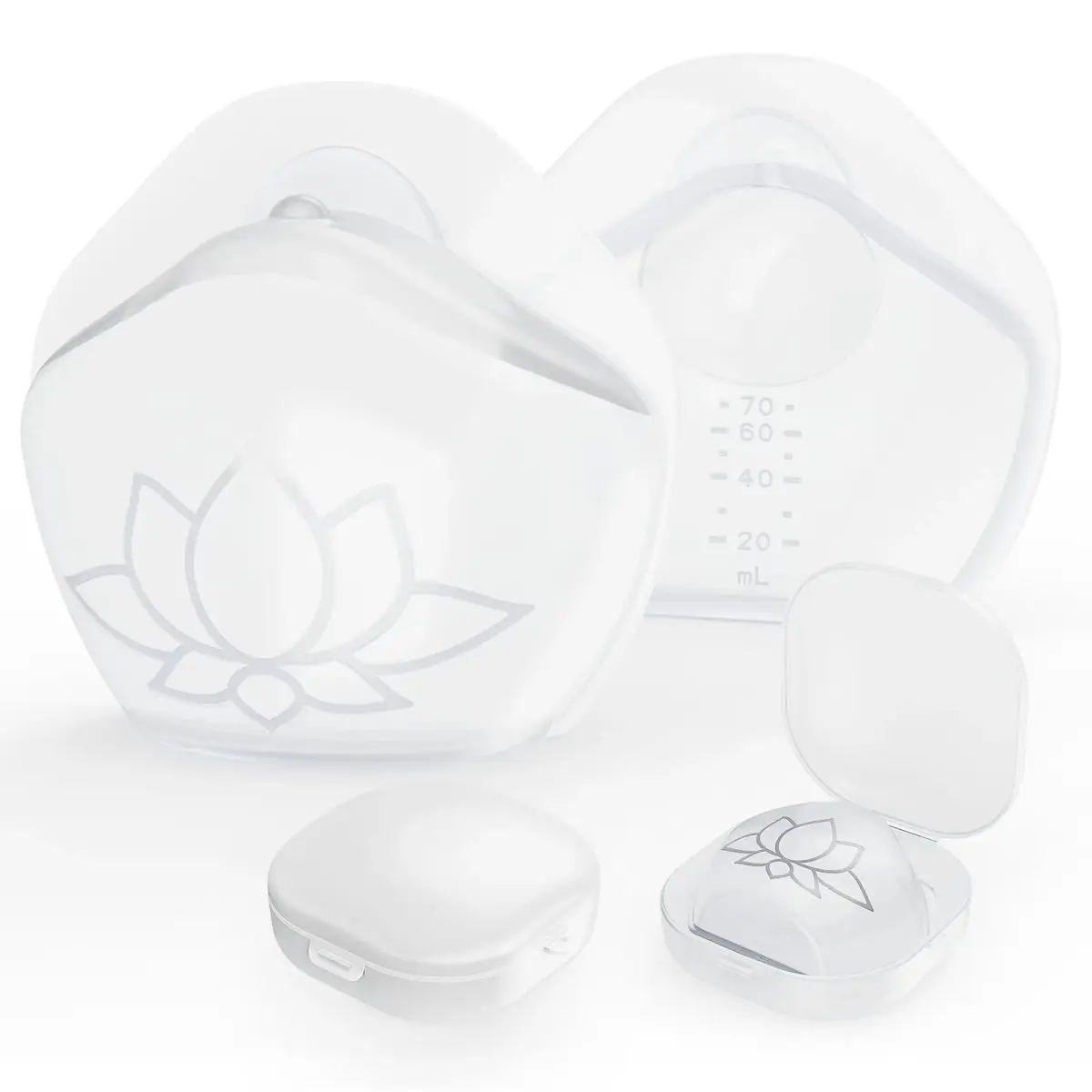 Hranio Milk Collectors for Breastfeeding 70ml (2.5oz) | Wearable Silicone Breast Pump for Postpartum Essentials - main product image
