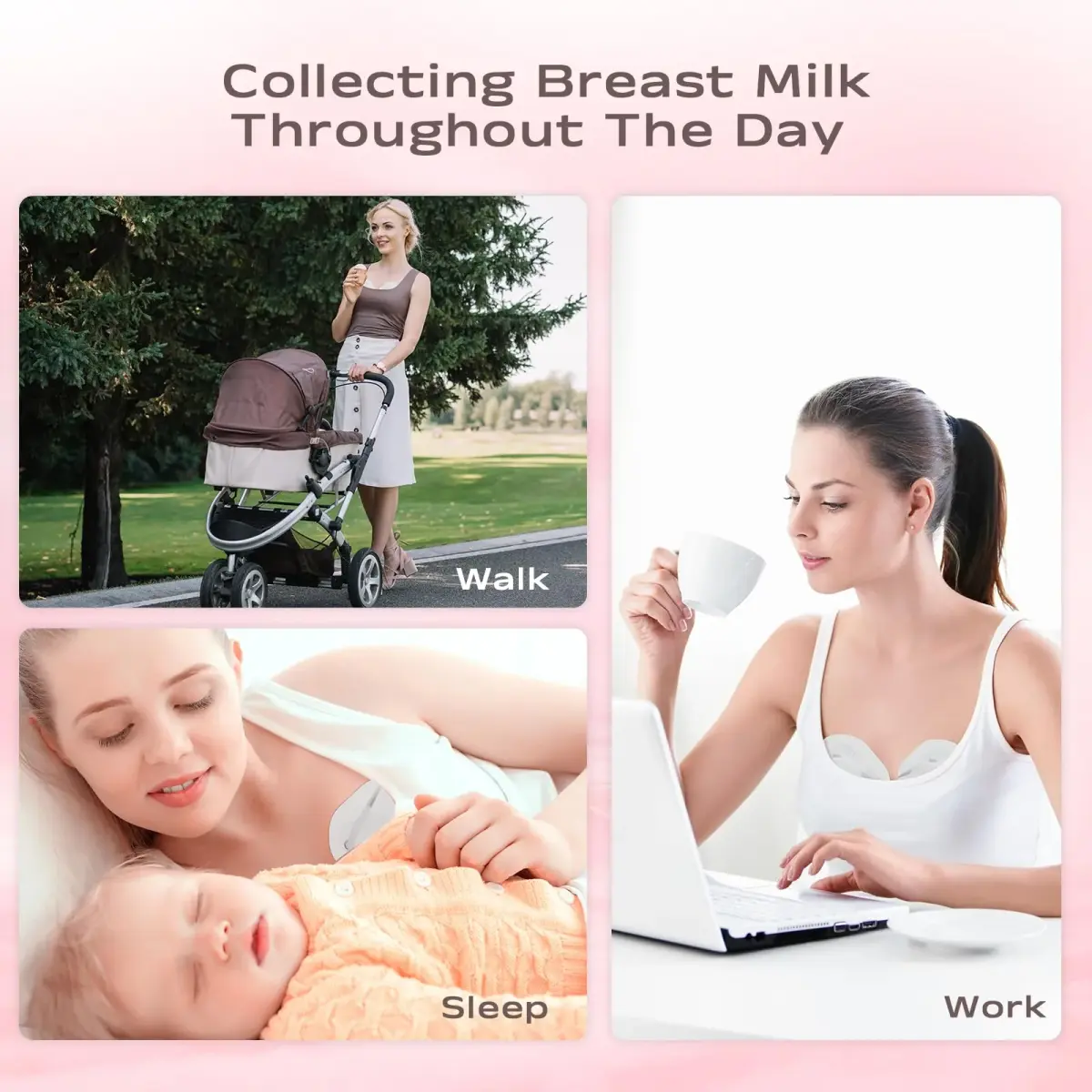 Hranio Milk Collectors for Breastfeeding 70ml (2.5oz) | Wearable Silicone Breast Pump for Postpartum Essentials - view 5