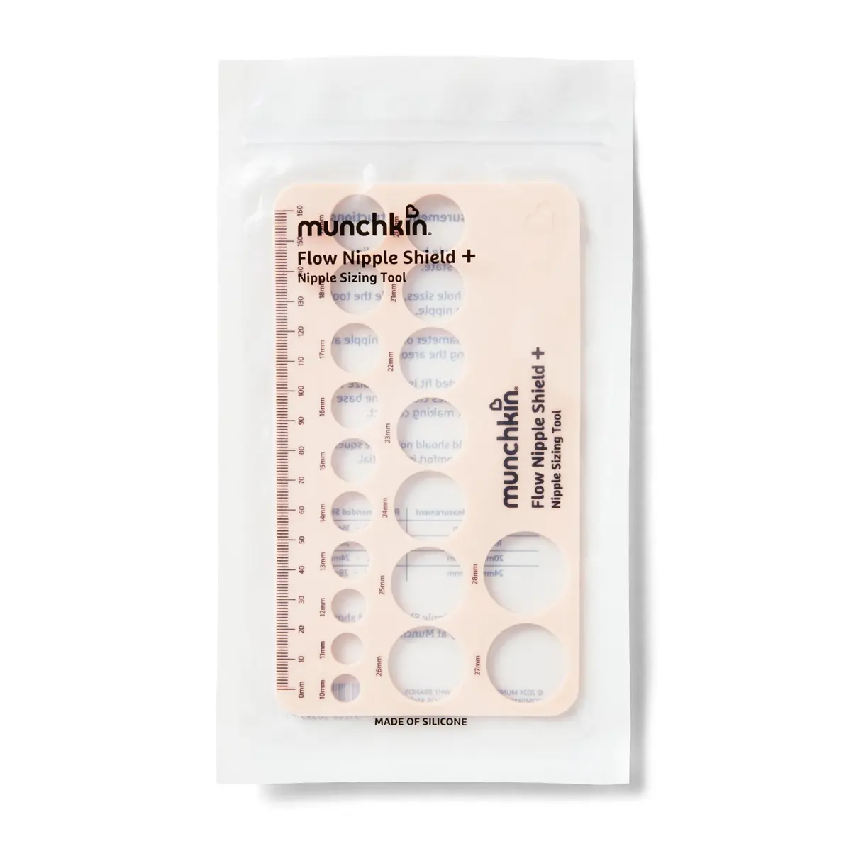 Munchkin Nipple Ruler Sizing Tool Pink | Helps Breastfeeding Moms Buy The Right Size - view 5