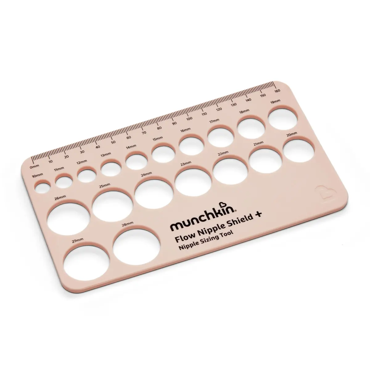 Munchkin Nipple Ruler Sizing Tool Pink | Helps Breastfeeding Moms Buy The Right Size - main product image