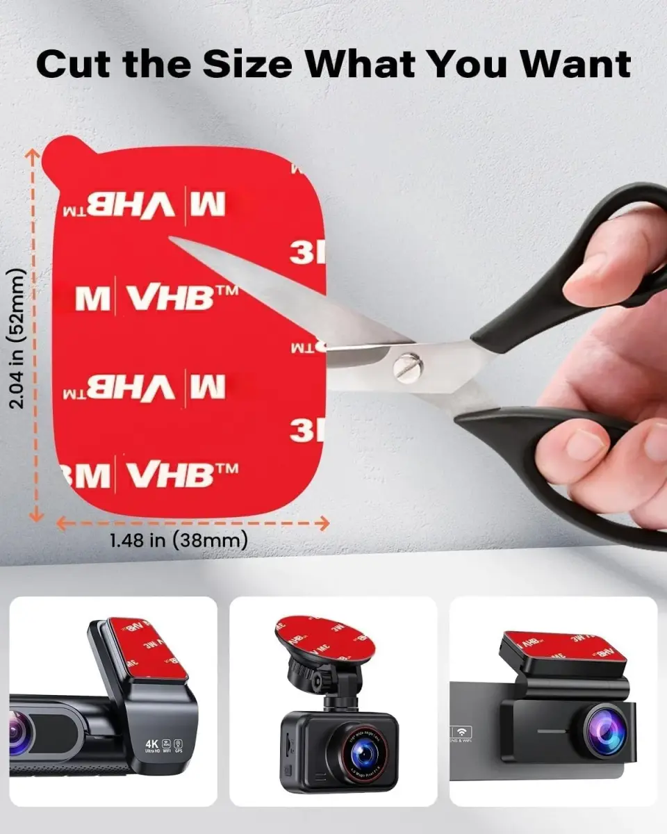 APPS2Car 3M VHB Double Sided Adhesive Pads 1.48" x 2.04" (8 Pack) | Strong Hold for Car Mounts & Accessories - view 4