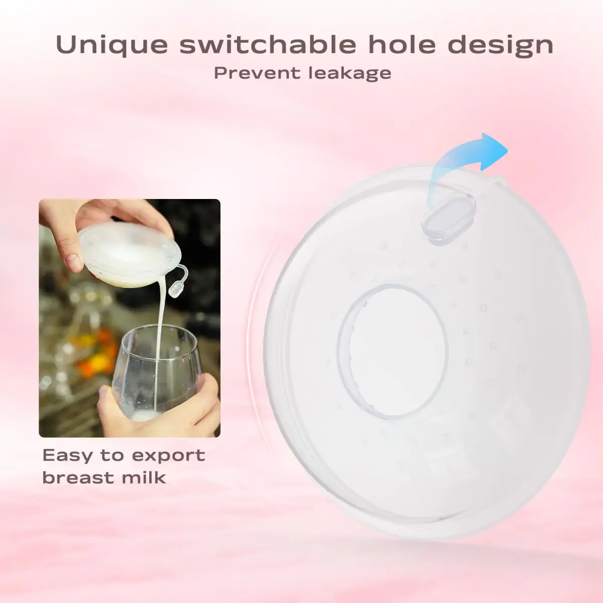 Hranio Breast Milk Collector Shells 30ml (1oz) | BPA-Free Silicone, 4 Counts | Invisible Nursing Tech - view 3