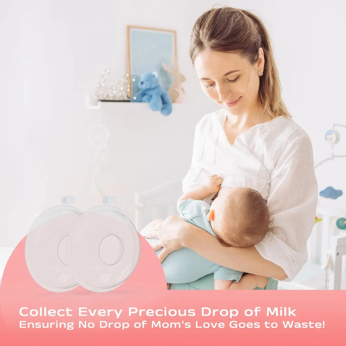 Hranio Breast Milk Collector Shells 30ml (1oz) | BPA-Free Silicone for Breastfeeding - view 7