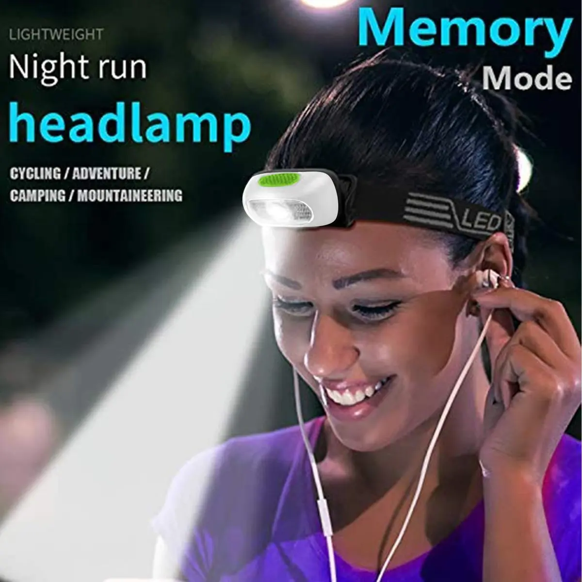 Geekhigh 500 Lumen Rechargeable Headlamp with Red Light 3PACK | IP54 Water-Resistant, 5 Modes, USB Rechargeable, Adult Outdoor Use - view 6