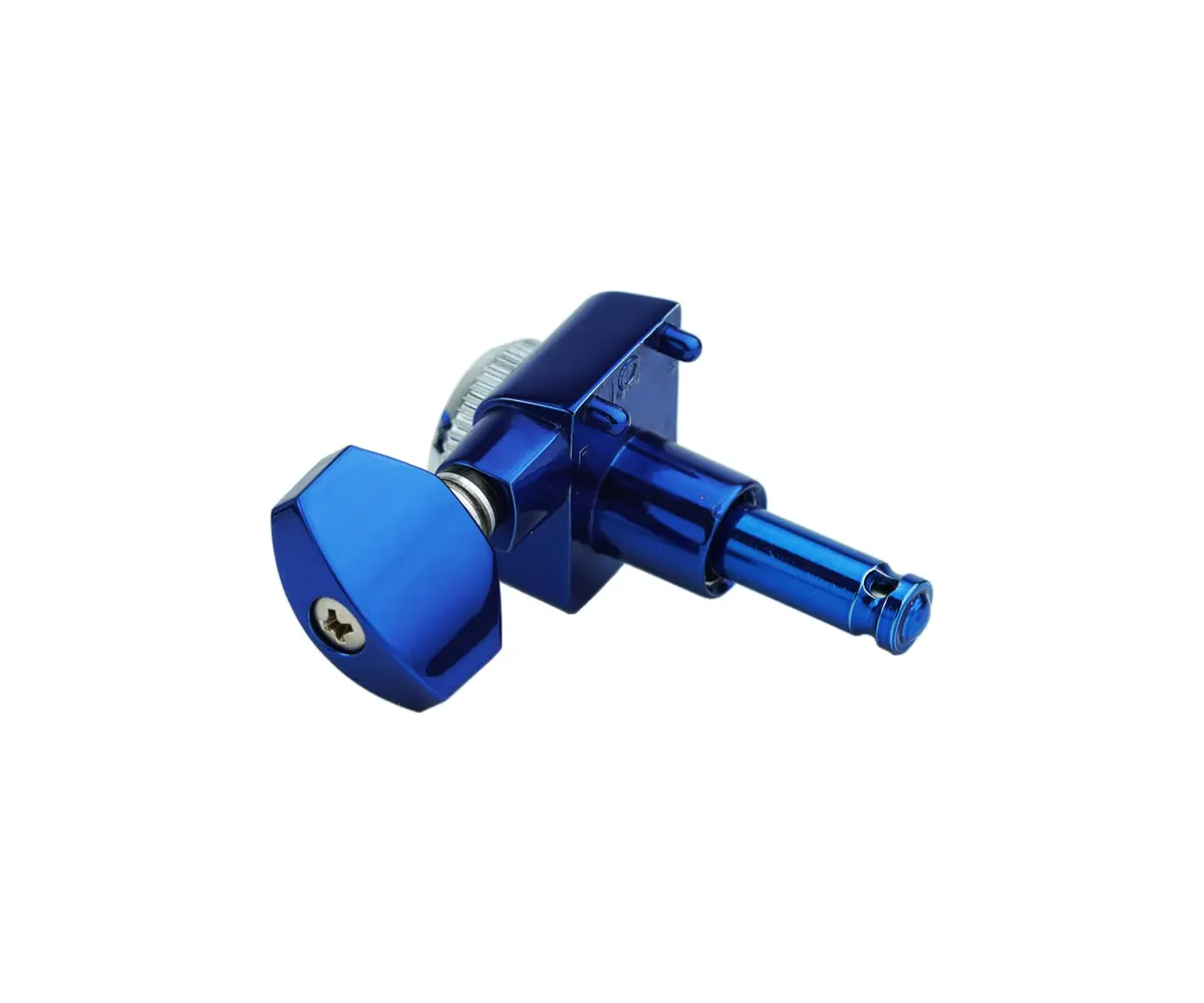 Guyker 6-in-line Guitar Locking Tuners GK434, Blue Chrome (Set of 6) | Precision 1:18 Gear Ratio - view 6