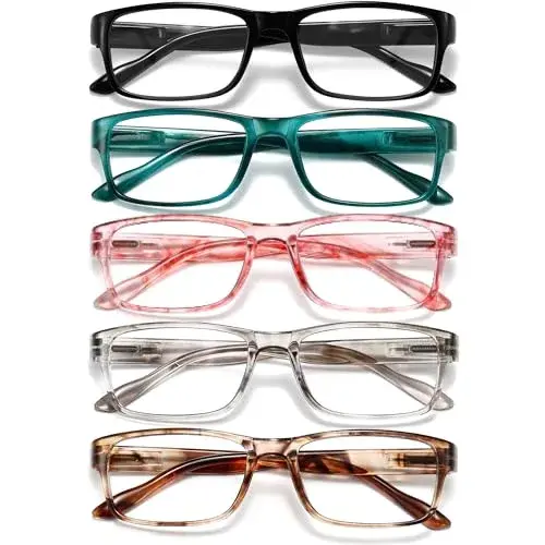 Gaoye Blue Light Blocking Reading Glasses 5-Pack | All-Day Computer Readers - main product image