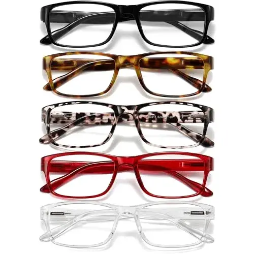 Gaoye Blue Light Blocking Reading Glasses 5-Pack | Accurate Magnification for All-Day Comfort - main product image