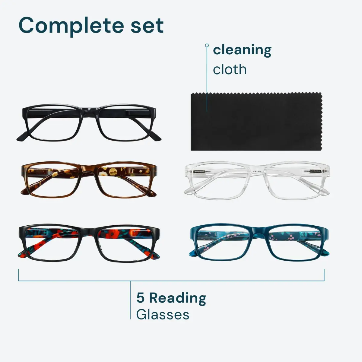 Gaoye 2.5 Professional Reading Glasses for All Day with Blue Light Protection | 5-Pack Flower Vibes - view 8