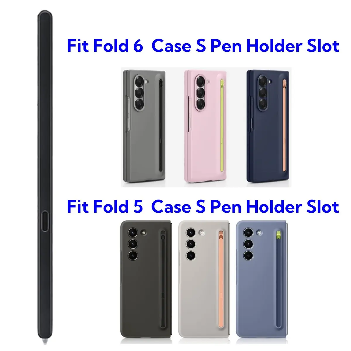 Qenw Z Fold 6/5 Slim S Pen Fold Edition Replacement Compatible Galaxy Z Fold6 / Fold5 Phones Only, Slim 1.5mm Tip, 4096 Pressure Levels - view 3
