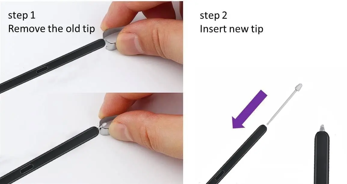 Qenw Z Fold 6/5 Slim S Pen Fold Edition Replacement Compatible Galaxy Z Fold6 / Fold5 Phones Only, Slim 1.5mm Tip, 4096 Pressure Levels - view 4