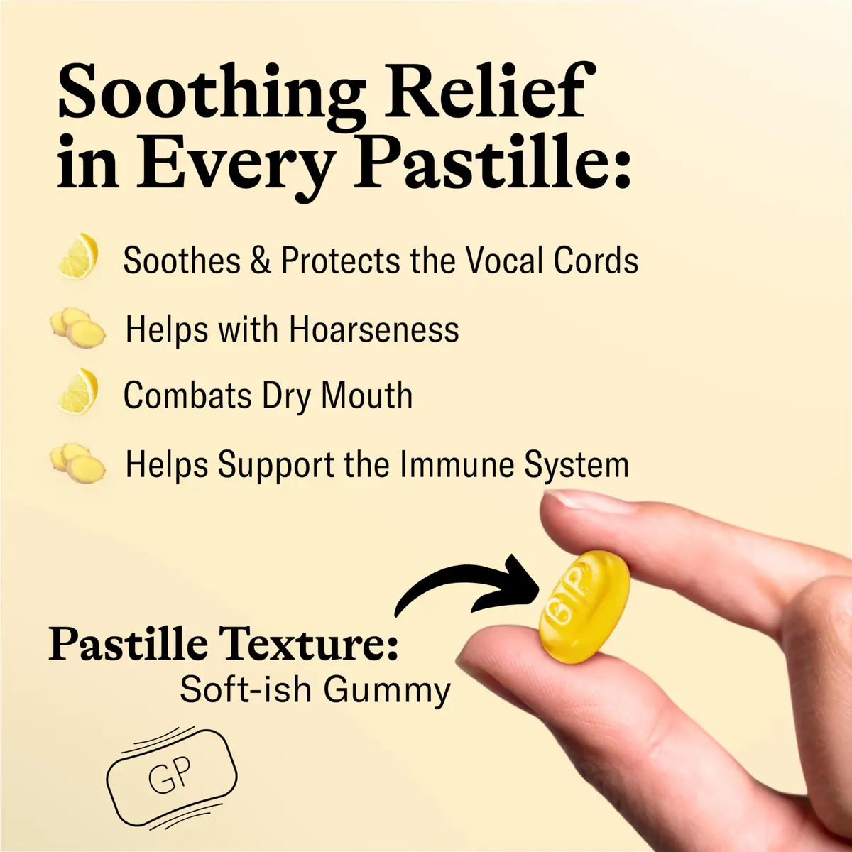 GRETHER'S Sugarfree Ginger Lemon Pastilles 3.75 oz | Swiss Sugar-Free Throat Lozenges for Dry Mouth & Voice - view 2